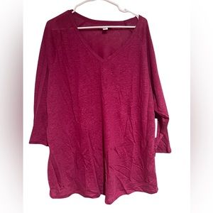 NWT Coldwater Creek purple l/s top 3x (24-26w)